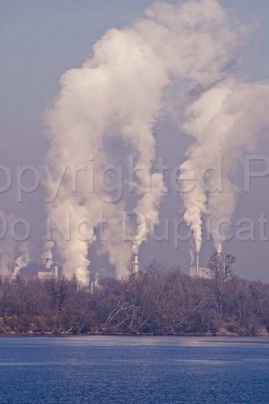 Scapes smog, smoke, factory, processing, paper mill, pollution, river, water, clean water, clean air, atmosphere, global warming